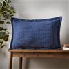 Pineapple Elephant Jaipur - Cuscino in cotone a nido d'ape, 30 x 50 cm, colore: Blu navy