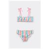 Tezenis Bikini Fascia Con Slip Bimba Righe Multicolor Bambina Multicolore