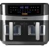Tower T17100 Vortx Vizion 9L Friggitrice ad aria a doppio cestello con pannello di controllo digitale e 10 pre-set a un tocco, colore: nero