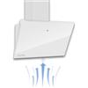 COVERCOOK Cappa aspirante 60 cm, in vetro bianco, 551 m³/h, efficienza A+, illuminazione a LED, 6 livelli di potenza, funzionamento SensorTouch