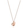 day berlin day.berlin collana Mila da donna placcata oro rosa 18k con ciondolo a cuore e piccola moneta, 50+5cm regolabile, acciaio inox 316L, senza nichel e resistente all'acqua