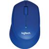 Logitech Mouse wireless M330 SILENT PLUS, 2,4 GHz con ricevitore nano USB, Chromebook blu