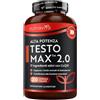 Nutravita Testomax™ 2.0-210 Capsule Vegane - 17 Principi Attivi Tra cui Ashwagandha KSM 66®, CoQ10, Zinco e Radice di Maca - Integratore al Testosterone Uomo - Testosterone Booster Uomo