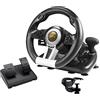 PXN V3II 180° Racing Volante manuale,pedali, Feedback di Vibrazione levette del cambio per PC, PS3, PS4, Xbox One, Xbox Series, Switch-Nero