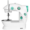 Jocca, Macchina da Cucire Portatile con Kit 48 Accessori, Doppia Cucitura, Piedini Antiscivolo, 18x20x13 cm