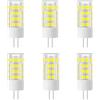 Jiotouhu Confezione da 6 lampadine a LED G4 da 5 W equivalenti a 50 W, 51 LED, 500 lumen, angolo di diffusione di 360 gradi, AC/DC 12 V, non dimmerabili, 6000 K, bianco freddo