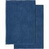 Decomira Tappeto Bagno Antiscivolo in Ciniglia | Tappetino bagno super assorbente, lavabile in lavatrice | Per il bagno, la doccia, la vasca da bagno o come tappetino WC | Blu - 50x80 cm (2 Pz)