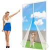 Luxvix Zanzariera Magnetica, 110x180cm Tende per Porte Francesi di Maglia, Chiuso Automaticamente Pieghevole Rete, Porte da Balcone Cantine Terrazze LF2C1 ‎Bianco