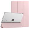 TiMOVO Cover per iPad 9 Generazione 2021/iPad 8 Generazione 2020/iPad 7 Generazione 2019, Custodia con Posteriore Traslucido Smart Cover con Auto Svegliati/Sonno per iPad 10.2, Rosa Trasparente