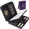 ENHANCE Custodia Organizer per Giochi di Ruolo in Edizione da Collezione - Raccoglitore DND con Supporto per Fogli di Personaggi Integrato e Pannello per Scriba Cancellabile (Dragon Viola)