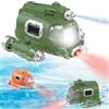 XstarG Barca Telecomandata, RC Giocattolo da Piscina Con Funzione Pistola ad Acqua/Funzione luce/Doppie Eliche, Giocattolo Estivo Nave regali da Laghi Per piscine, laghi, ragazzi, ragazze