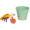 small foot Set di palette con secchio Tiny Garden, giocattoli per il giardinaggio e la sabbia in legno e metallo, per bambini dai 3 anni, 12665