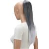 CAISHA 55cm Coda Capelli Nina Con Coulisse Capelli Extensions Finta Per Donna Posticcio Per Capelli Liscio Mix Grigio PH513