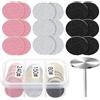 Apausvcm 61 dischi di carta abrasiva con punta per trapano per unghie in metallo, 25 mm, dischi abrasivi di ricambio per pedicure, per manicure, pedicure, rimozione elettrica, calli della pelle morta (grana