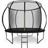 HyperMotion Trampolino Elastico per Bambini e Adulti da Giardino 244/305 / 366/430 / 487 cm, Tappeto Elastico da Esterno con rete di Sicurezza, ad Asciugatura Rapida e Idrorepellente