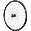 cyclingcolors 1x Ruota Anteriore Completa Bicicletta Cerchione Raggi Mozzo Bici Fixie Bike Misura 700 (17-622) TubeType Fixed Gear Alluminio Nero