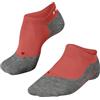 FALKE Ru4 Endurance Invisible W In Cotone Filo Funzionale Antivesciche, Calzini da corsa Donna, Arancione Coral 8017, 37-38