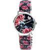 Excellanc Orologio da donna con cinturino in acciaio inox, Ø 36 mm, motivo colorato, stampa analogico, al quarzo, 1700060, Nero Rosso Blu, cinghia