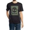 Timberland Uomo Maglietta con Logo Mimetico, Black/Green, L