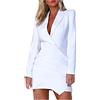 Fannyfuny Completo Suit Giacca Minigonna Donna Formale per Ufficio Tinta Unita Slim Fit Completo Tailleur Minigonna Elegante Tailleur Sexy Moda Business Giacca Doppio Petto Blazer Abiti Aderenti Gonna