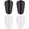 JRILUO Mini Parastinchi Calcio Piccoli Bambino, 4 Pezzi 8x5 cm Mini Football Shin Pads Protezione Calcio Leggera per Ragazzi e Ragazze, Protezione Sportiva per Allenamento e Partite (Bianco e Nero)