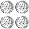 Carmani 4x Cerchi Carmani 18 Knut 8,0x18 ET30 5x112 white silver compatibile con BMW 1 2 3 4 5 7 X2 X4