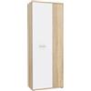 Forte Net 106 Scarpiera a 2 Ante, in Legno derivato, Rovere Sonoma e Bianco, 68,90 x 34,79 x 179,1 cm
