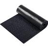 Nuanchu A Roll - Zerbino grande semilavorato a righe, impermeabile, con rivestimento in gomma, tappeto per interni ed esterni, per clima umido, raschiascarpe da ingresso, cucina, bagno (40 x 200 cm, nero