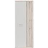 Forte Net106 Scarpiera a 2 Ante, in Legno derivato, Rovere sabbiato e Bianco, 68,90 x 34,79 x 179,1 cm