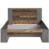 FORTE Clif Letto per cameretta bambini, in legno derivato, finitura stile vintage Old Wood e cemento color grigio scuro, 145,1 x 90,5 x 204,9 cm