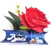 NARAMAKI® Idea Regalo Festa della Mamma 2025 - Baci Perugina Classico 37,5gr + Rosa Rossa Artificiale