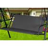 ZHMIZHAM Coprisedile da Giardino per Dondolo, Copriseduta di Ricambio per Dondolo da Giardino, Coprisedili per Altalena da Giardino Tessuto Oxford 600D (115 * 48 * 48cm,Schwarz)