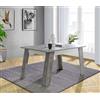 Forte Zumba Tavolo da pranzo allungabile n/a, in legno, effetto cemento, grigio chiaro/bianco, larghezza x profondità 140 x 75 x 90 cm