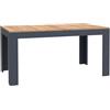 Forte Möbel Bohol Tavolo da pranzo allungabile, in legno di quercia/rovere navy, 160 x 78,2 x 90,2 cm (L x A x P)