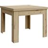 Forte Möbel NUORI Tavolo da pranzo allungabile, in legno di quercia Artisan, 95 x 74,8 x 95 cm (L x A x P)