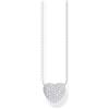 THOMAS SABO Collana e ciondolo a forma di cuore con pietre bianche, argento 925 riciclato 40,00-45,00 cm KE2277-051-14-L45V, L45V, Argento sterling, Zirconia cubica