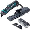 wolfcraft Cutter a lame trapezoidali PRO SAFETY con custodia - 8669060 - Pratico set composto da cutter di sicurezza e lame sostitutive ultra affilate