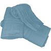 GX GARGIX Tris Set 3 Asciugamani da Bagno in Spugna Cotone, Telo Doccia 150x100 cm, Asciugamano Viso 105x55 cm, Asciugamano Ospite 60x40 cm per Casa, Hotel, Albergo,B&B (Florida-6/Azzurro)