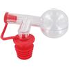 Fackelmann 004032 Dosatore per Alcol, Sfera per dosaggio di Alcol, beccuccio dosatore per Bottiglia, Tappo dosatore 2,5 cl, Tappo versatore, plastica, Rosso, 9 x 7 cm