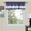 Achim Home Decor - Tende per finestre con mantovana Morbida, Larghezza 147 cm, Lunghezza 35 cm, Colore: Blu Navy, Senza Pieghe, filtraggio della Luce, in Poliestere, per Camera da Letto, Soggiorno e