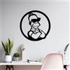 Wallity Hanah Home Elegante accessorio decorativo da parete in metallo, 33 x 33 cm, 100% metallo, spessore 1,5 mm, perfetto per la decorazione moderna della casa & Art Display