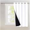 NICETOWN Tende oscuranti per porta della terrazza, molto resistenti, retro termico, porta scorrevole in vetro, protezione della privacy (1 pannello, 178 cm x 160 cm L, bianco puro)