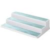 Copco - Organizzatore per armadio da cucina, 3 ripiani, colore: Bianco/Aqua
