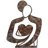 Wallity Hanah Home Dipinta a mano, accessorio decorativo da parete in metallo, 70 x 52 cm, spessore 1,5 mm, finitura antica, pezzo unico per decorazione della casa, accessorio per charm e stile