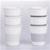 Villa d'Este Home Tivoli 1996 Set 6 tazzine caffè 60 ml in porcellana, decoro righe, Daily Stones