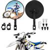 DREAMIZER Specchietto manubrio moto da 7/8 22mm, specchietto Omologati E24 per estremità manubrio moto, specchietto laterale rotondo girevole a 180°compatibile con Dirt Bike Enduro ATV Bicicletta