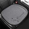 Naapesi Cuscino per Sedile Auto di Lino, 50x50 cm Cuscini Sedili Anteriori, Coprisedile Anteriore Singolo con Gli Orsi Dei Cartoni, Cuscino Sedile Auto Anteriore Antiscivolo per Seggiolino Auto, SUV (Grigio)