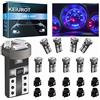 Keiurot T5 74 Lampadina LED Blu W3W 37 70 2721 Led Wedge LED T5 Twist Socket lampada per cruscotto auto per interno contatore di velocità strumento indicatore pannello luci 12V, confezione da 10 lampade