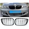 Gangying E81 E87 Griglia Paraurti Anteriore Griglia per BMW 1 serie E81 E87 Griglia Nero Lucido Rene Doppia Griglia Grill 2004 2005 2006 2007