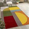 Mazovia Tappeto Geometrico Moderno - Pile corto - Tappeto morbido e colorato per soggiorno, camera da letto, sala da pranzo - Certificato OEKO-TEX - Tappeto a motivi geometrici colorati 200 x 300 cm